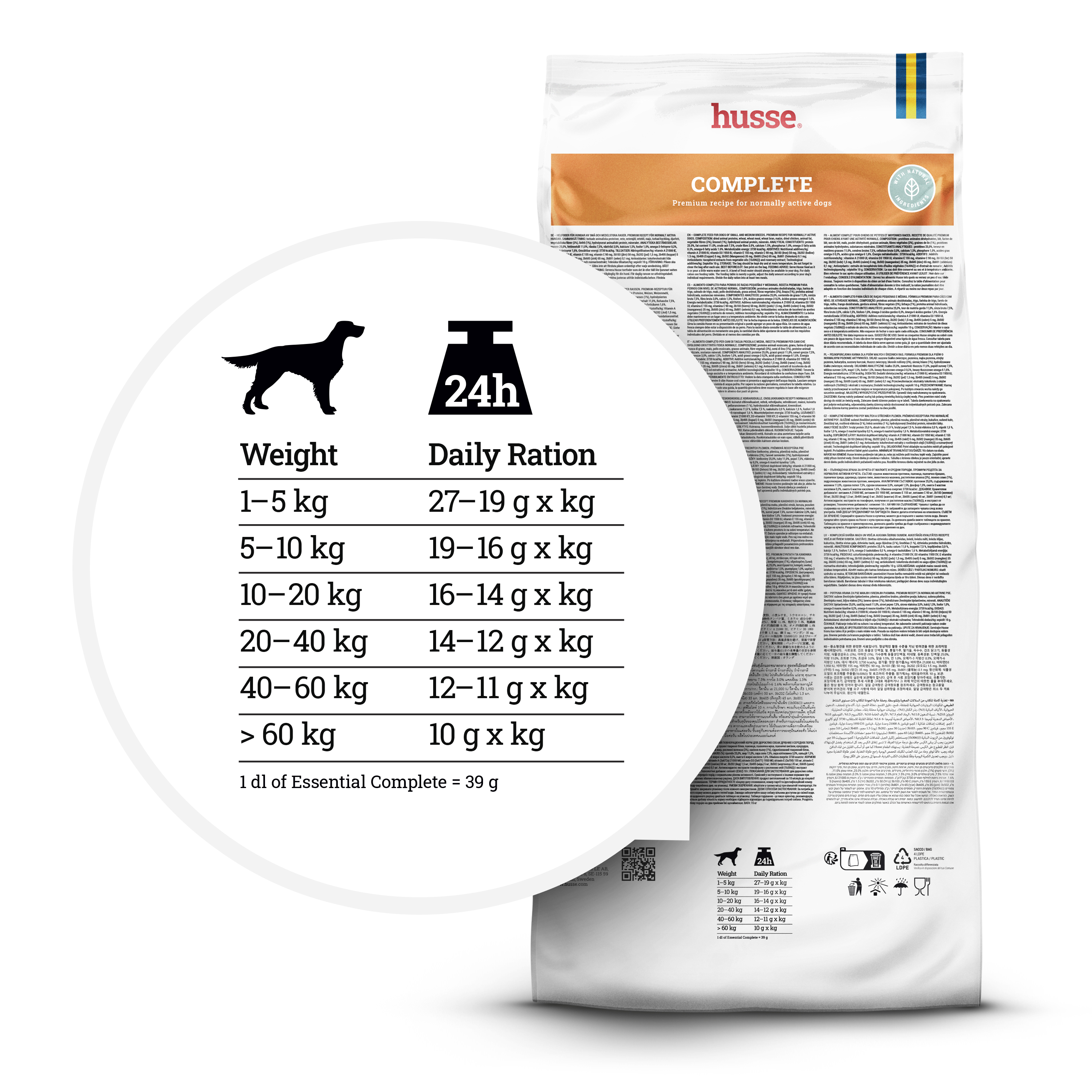 Essential Complete, 15 kg (vorher: PRO Prima) | Premium Rezeptur für kleine oder mittelgroße Hunde