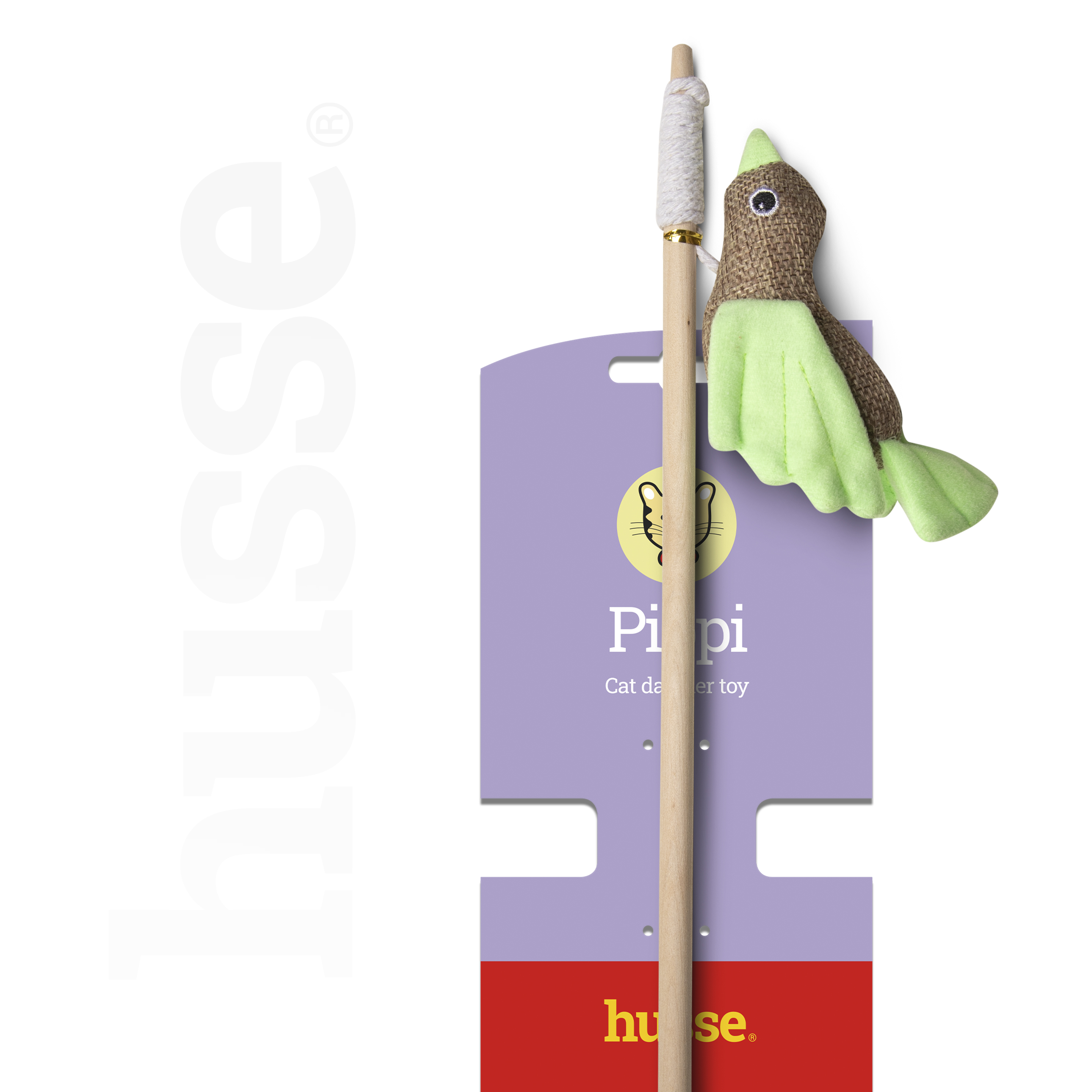 Pippi, 1 St. | Katzenspielzeug mit Vogelanhänger