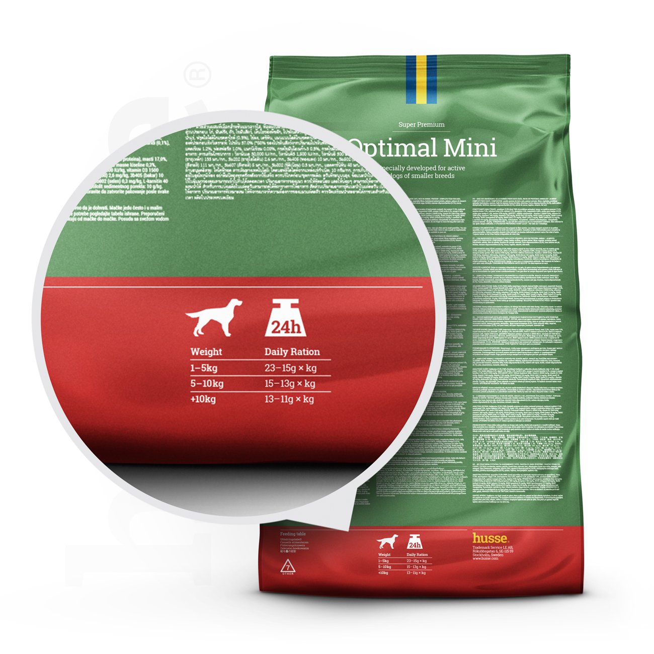Optimal Mini, 2 kg | Glutenfreies Hundetrockenfutter für den hohen Energiebedarf