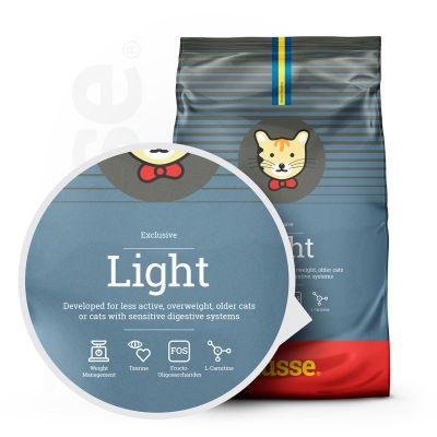 Exclusive Light, 2 kg | Trockenfutter für Katzen zur Erhaltung eines gesunden Gewichts