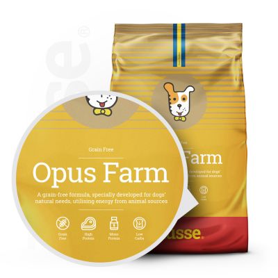 Opus Farm, 12 kg | Getreidefreie Kroketten mit begrenzten tierischen Proteinquellen