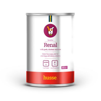 RENAL mit Schweinefleisch, Huhn und Reis, 400 g | Pastete für Hunde mit Nierenproblemen