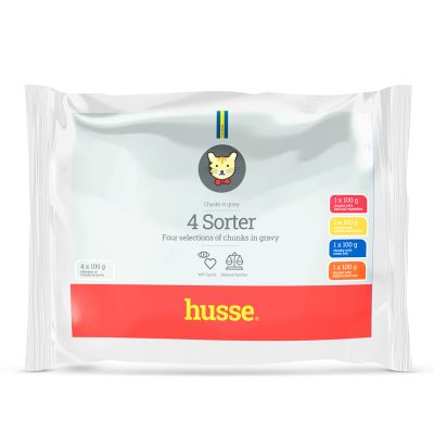 4 Sorter, 4 x 100 g | Packung mit 4 Beuteln für Katzen