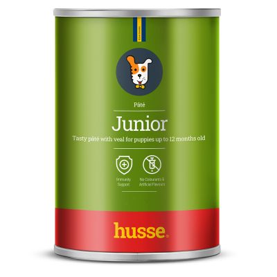 Junior Pâté, 400 g | Ausgewogene Mahlzeit mit Kalbfleisch & getrocknetem Ginseng